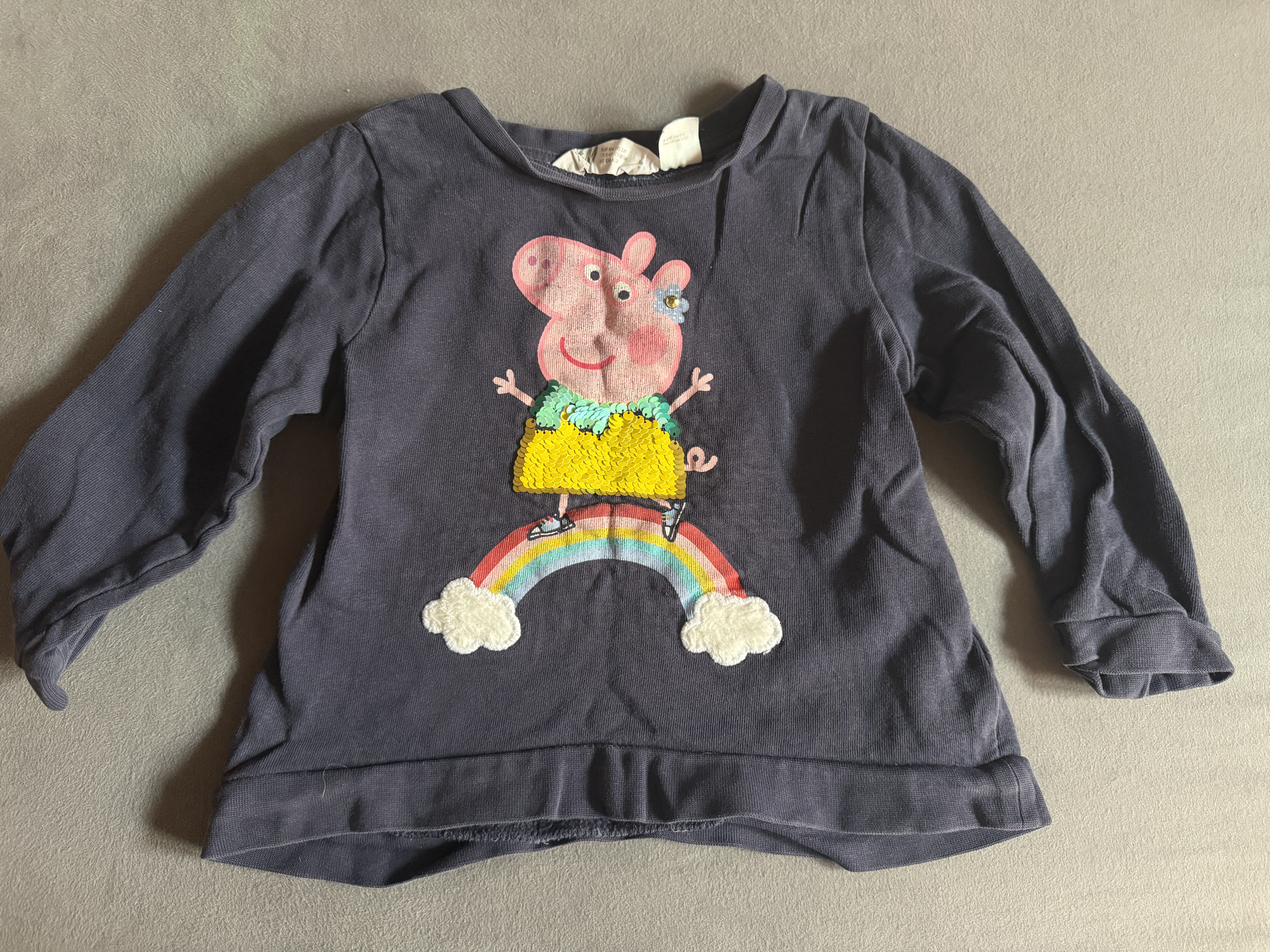 H&M Sweatpulli mit Wende-Pailetten Peppa Wutz