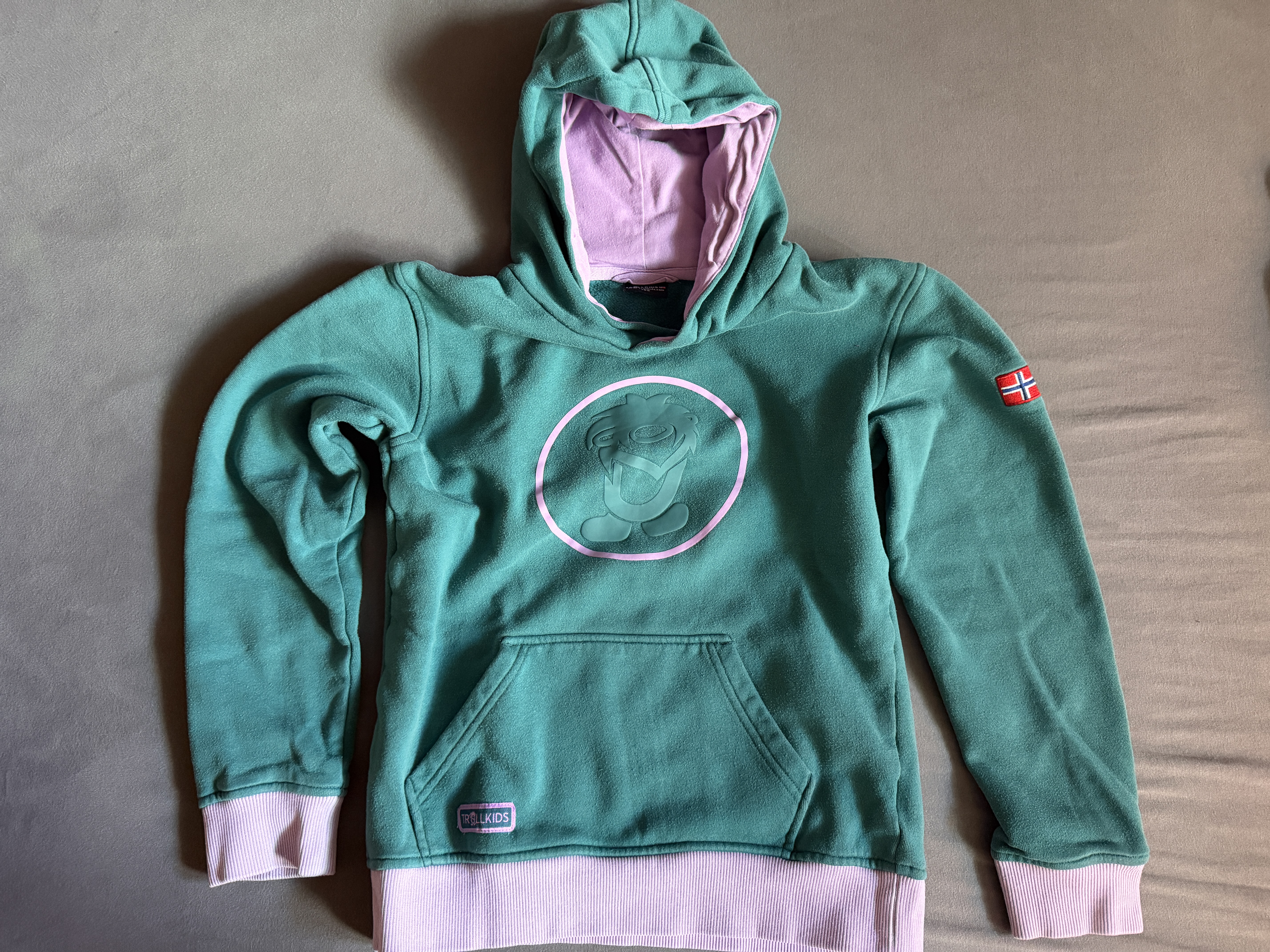Trollkids Hoodie grün/lila