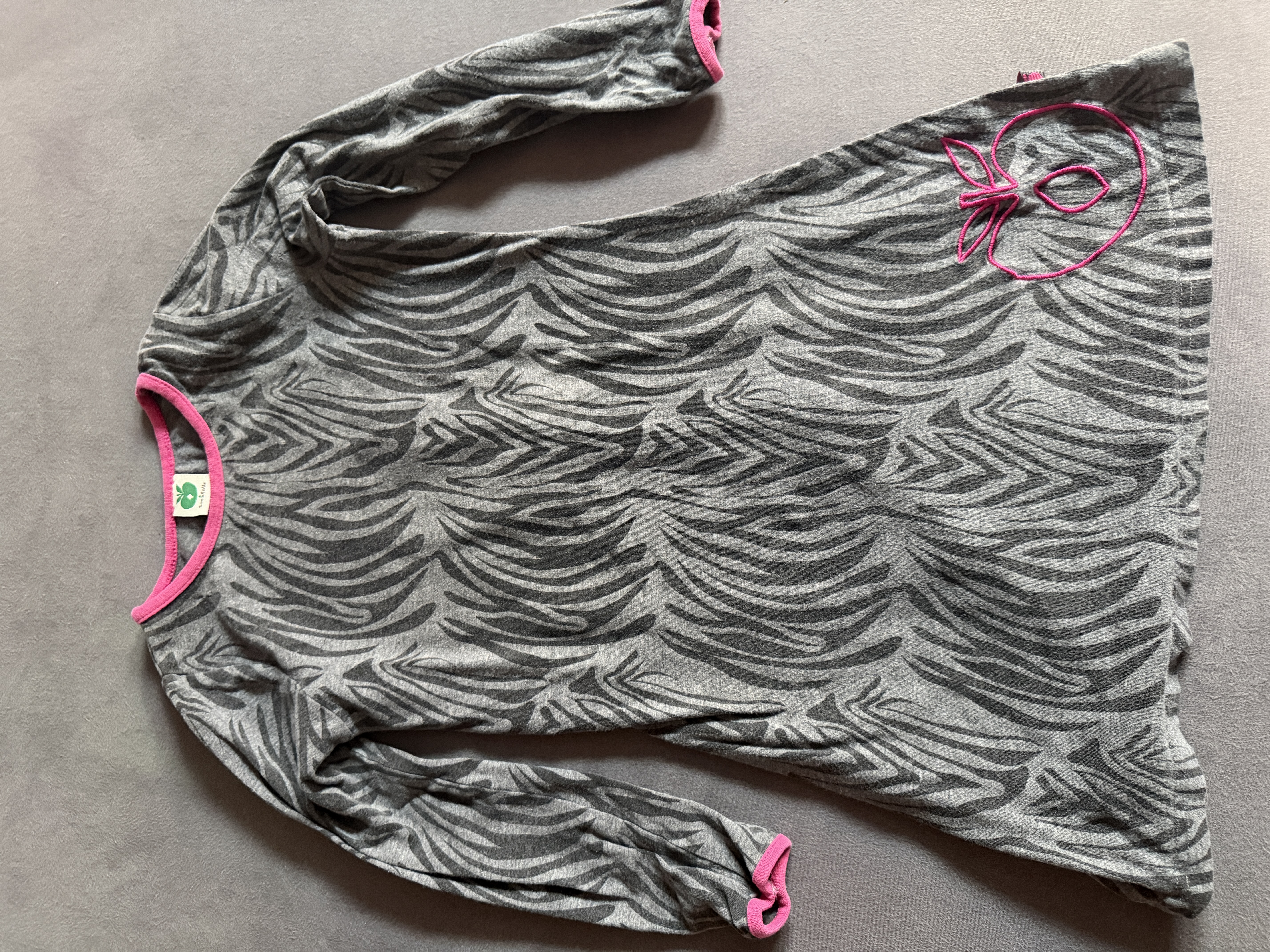 Smafolk Kleidchen grau gemustert
